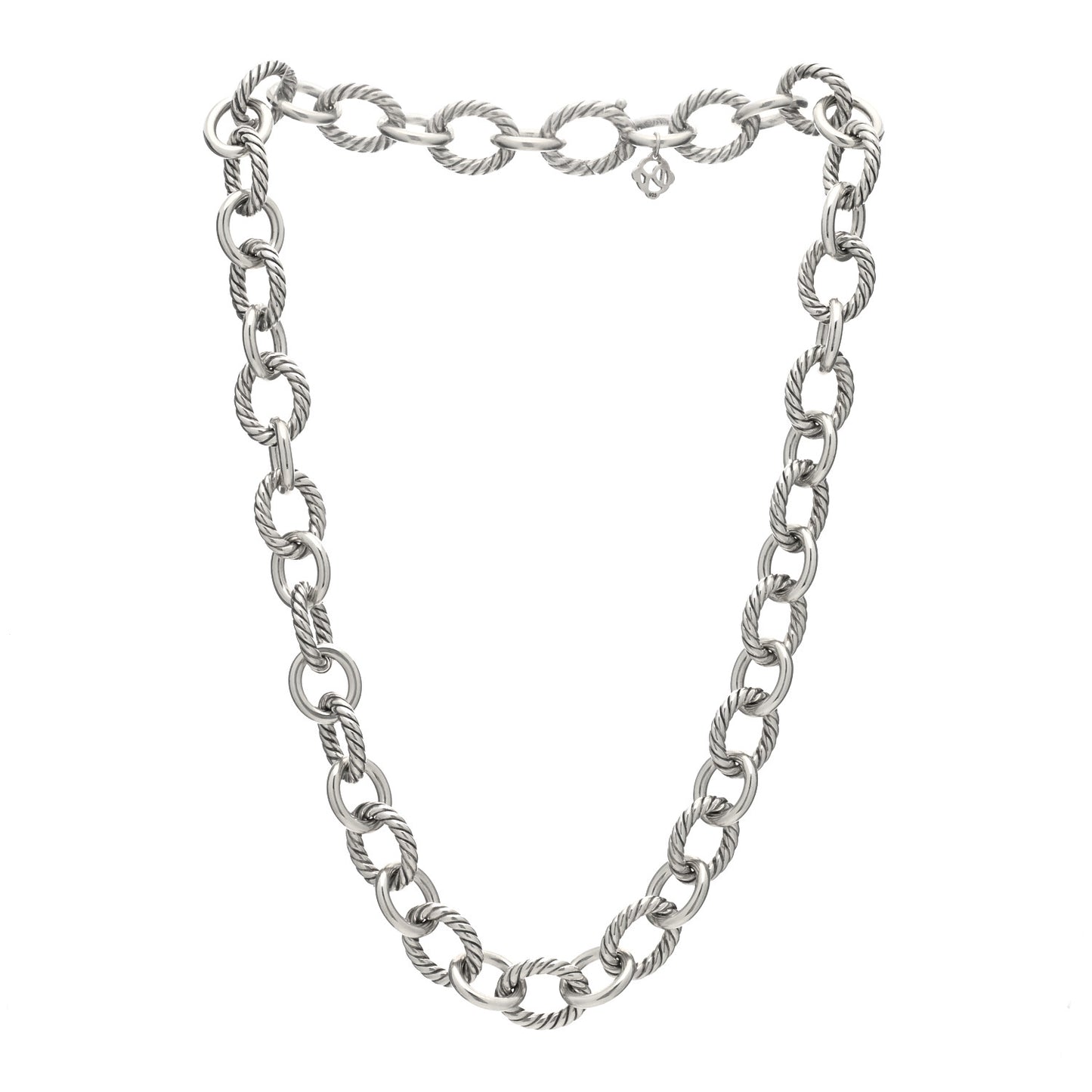 Sterling Silver 12mm Oval Link Necklace