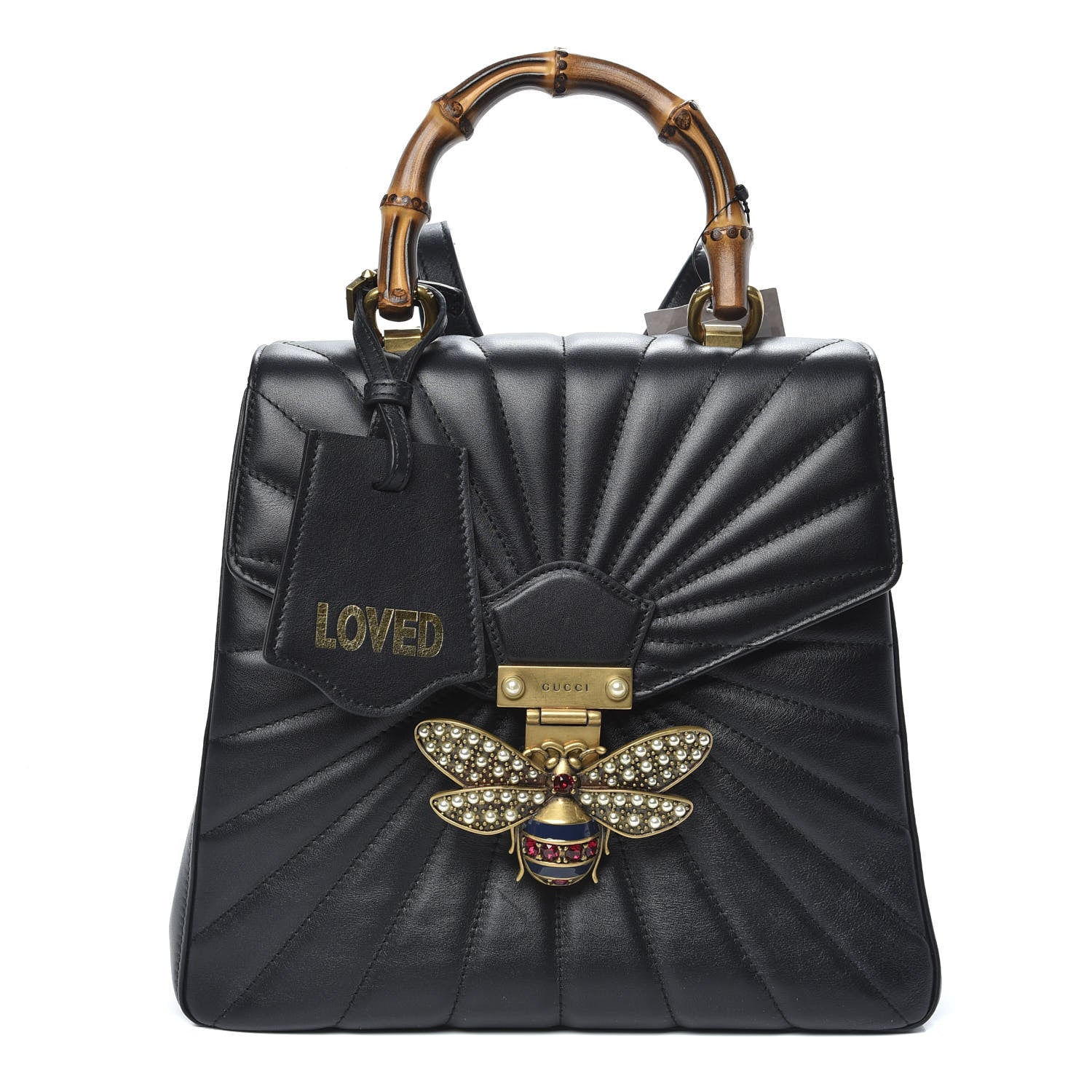 Gucci Calfskin Bamboo Trapuntata Queen Margaret Backpack Black 1 of 12