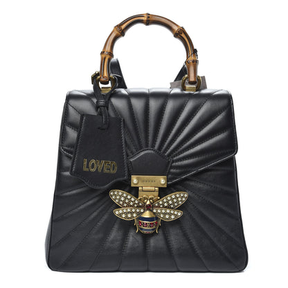Gucci Calfskin Bamboo Trapuntata Queen Margaret Backpack Black 1 of 12