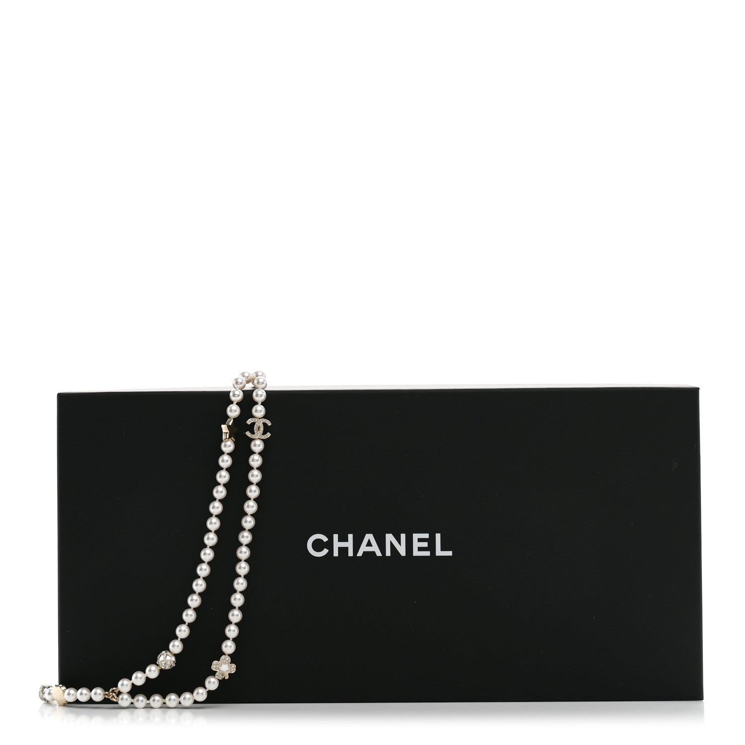 Chanel Pearl Crystal CC Star Belt 75 Gold Pearly White 4 of 4