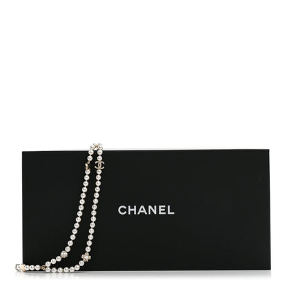 Chanel Pearl Crystal CC Star Belt 75 Gold Pearly White 4 of 4
