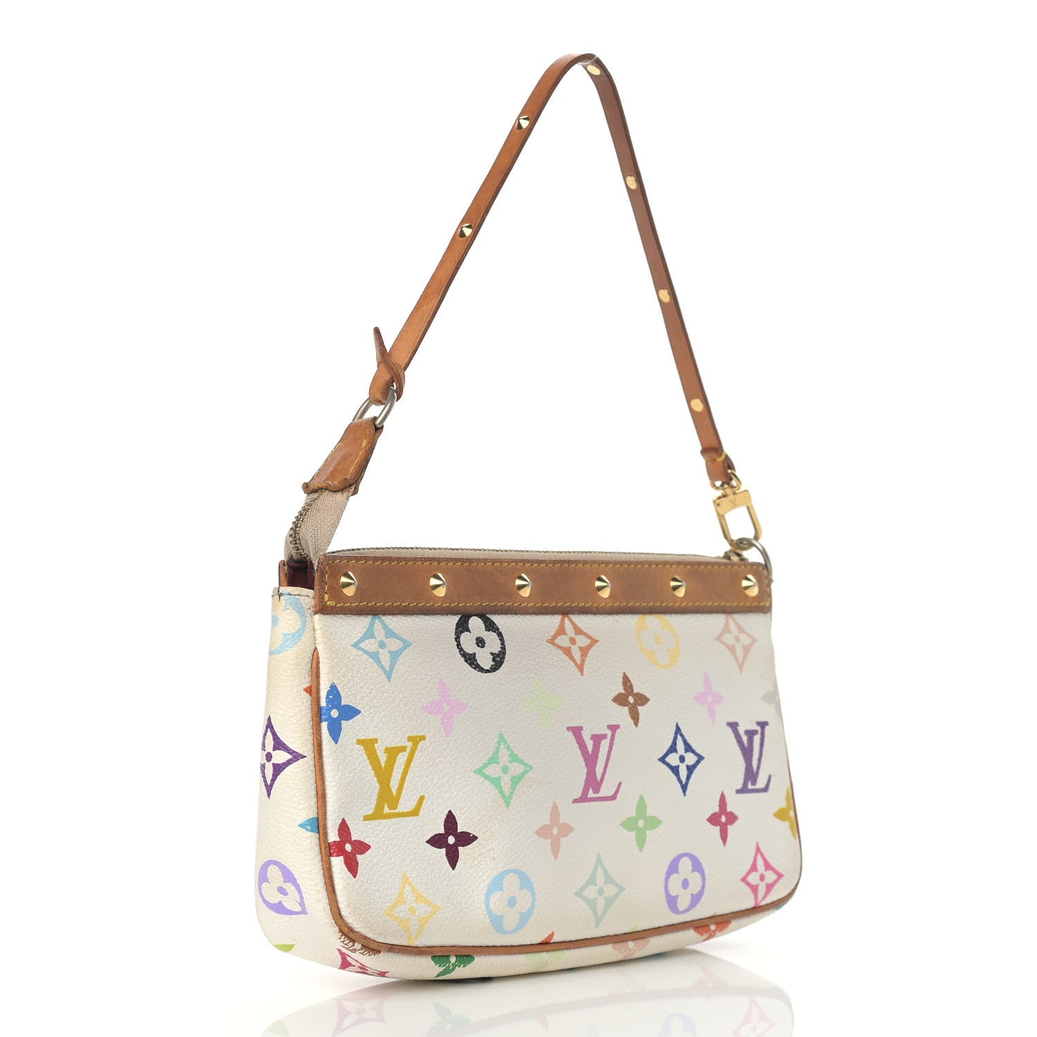 Louis Vuitton Monogram Multicolor Pochette Accessories White 2 of 14