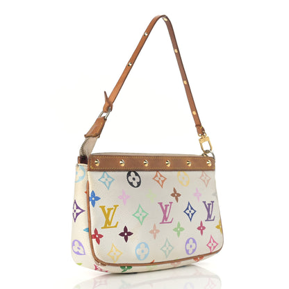 Louis Vuitton Monogram Multicolor Pochette Accessories White 2 of 14