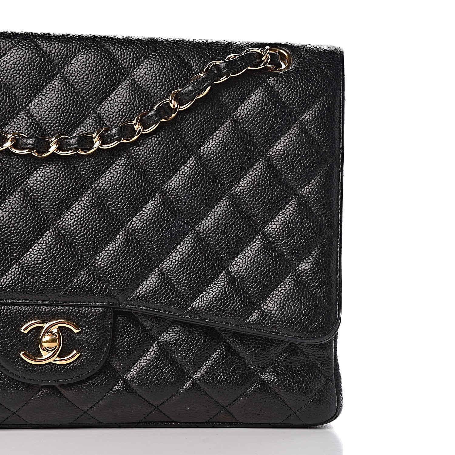 Chanel Caviar Quilted Maxi Single Flap Black 14 of 15