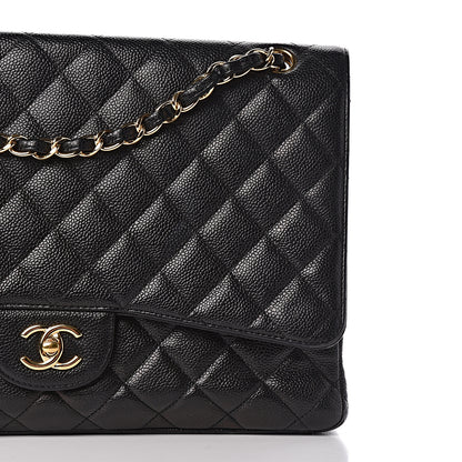 Chanel Caviar Quilted Maxi Single Flap Black 14 of 15
