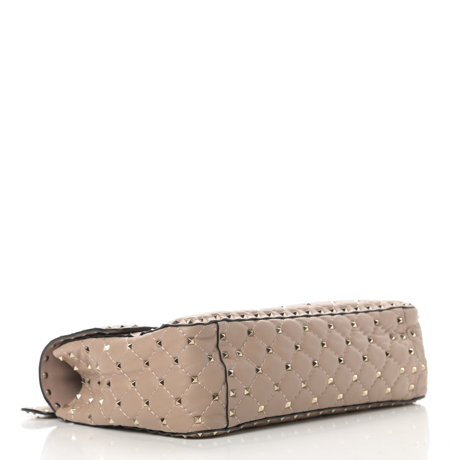 Valentino Garavani Nappa Large Rockstud Spike Shoulder Bag Poudre 4 of 11
