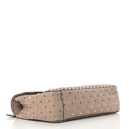Valentino Garavani Nappa Large Rockstud Spike Shoulder Bag Poudre 4 of 11