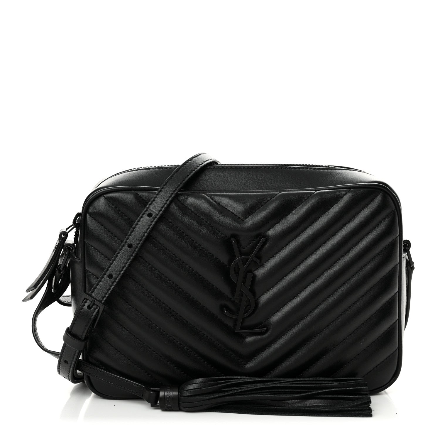 Saint Laurent Calfskin Matelasse Monogram Monochrome Lou Camera Bag Black 1 of 10
