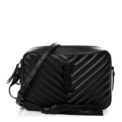 Saint Laurent Calfskin Matelasse Monogram Monochrome Lou Camera Bag Black 1 of 10