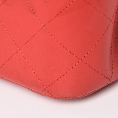 Chanel Lambskin Quilted Jumbo Double Flap Red 13 of 14