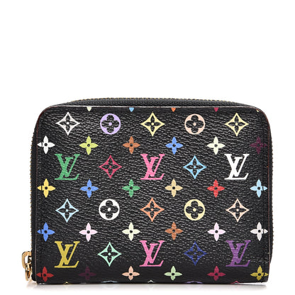 Louis Vuitton Monogram Multicolor Zippy Coin Purse Black Grenade 1 of 6