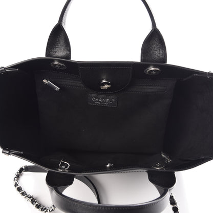 Chanel Caviar Small Studded Deauville Tote Black 6 of 11