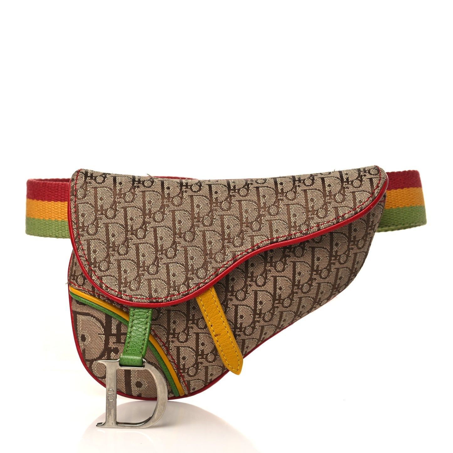 Monogram Rasta Saddle Belt Bag Beige