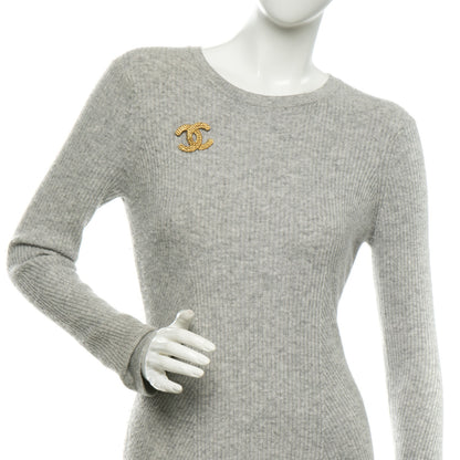 Chanel Woven CC Brooch Gold 2 of 5