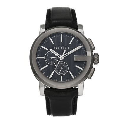 Gucci Stainless Steel Calfskin 44mm G-Chrono Quartz Watch Black 1 of 4