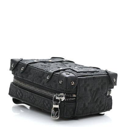 Louis Vuitton Monogram Taurillon Soft Trunk Backpack Pouch Bag Charm Key Ring Black 4 of 8