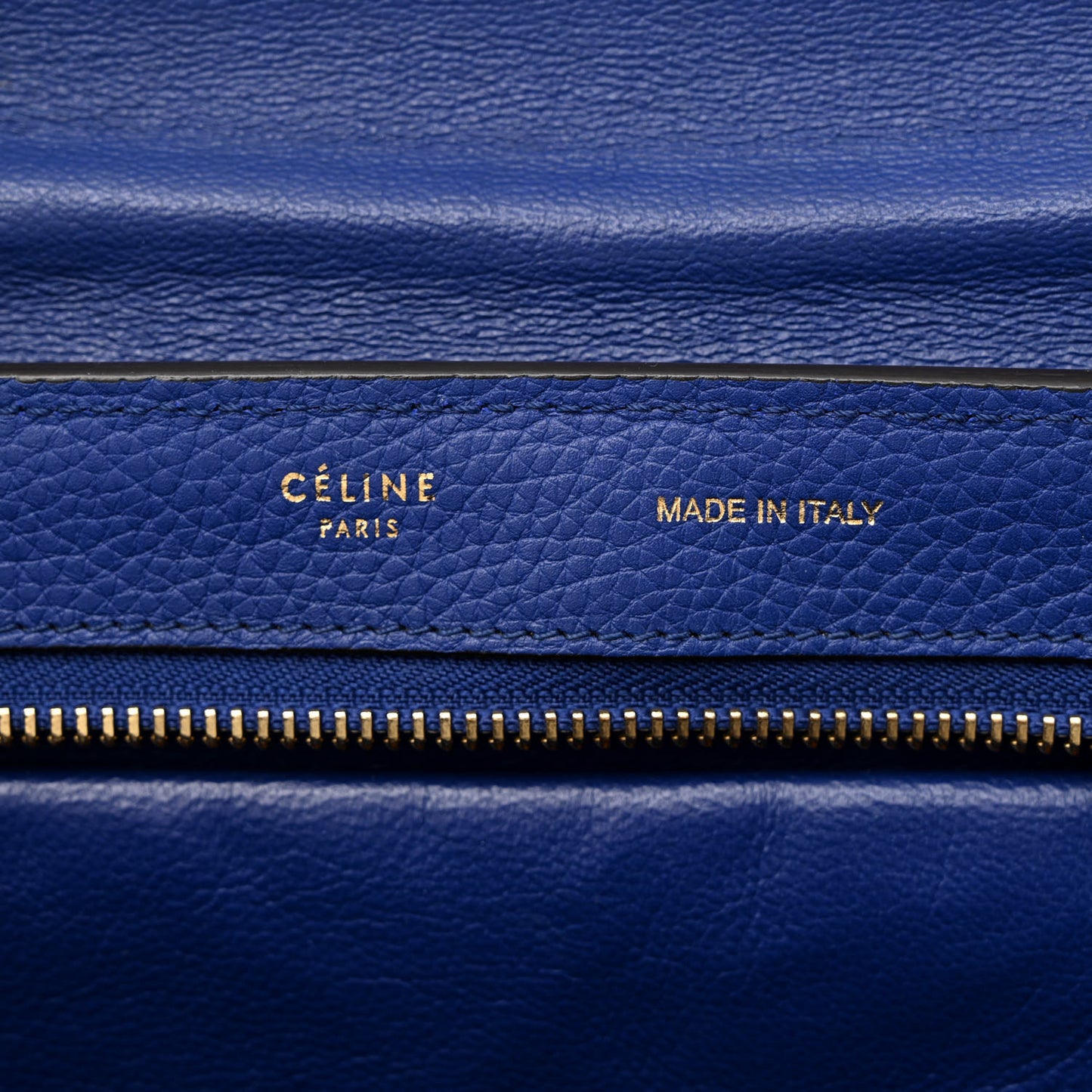 Drummed Calfskin Suede Small Trapeze Indigo
