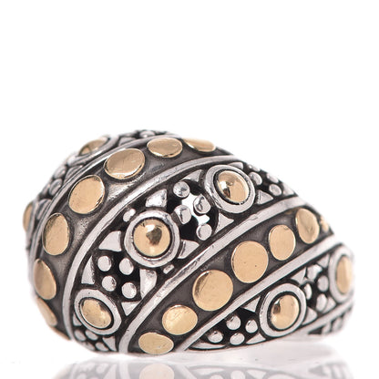 John Hardy Sterling Silver 18K Yellow Gold Jaisalmer Dot Ring 54.5 7 3 of 6