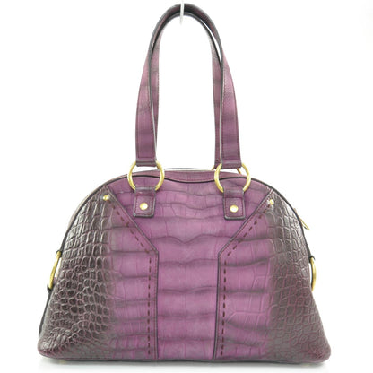 Saint Laurent Leather Crocodile Embossed Small Muse 4 of 8
