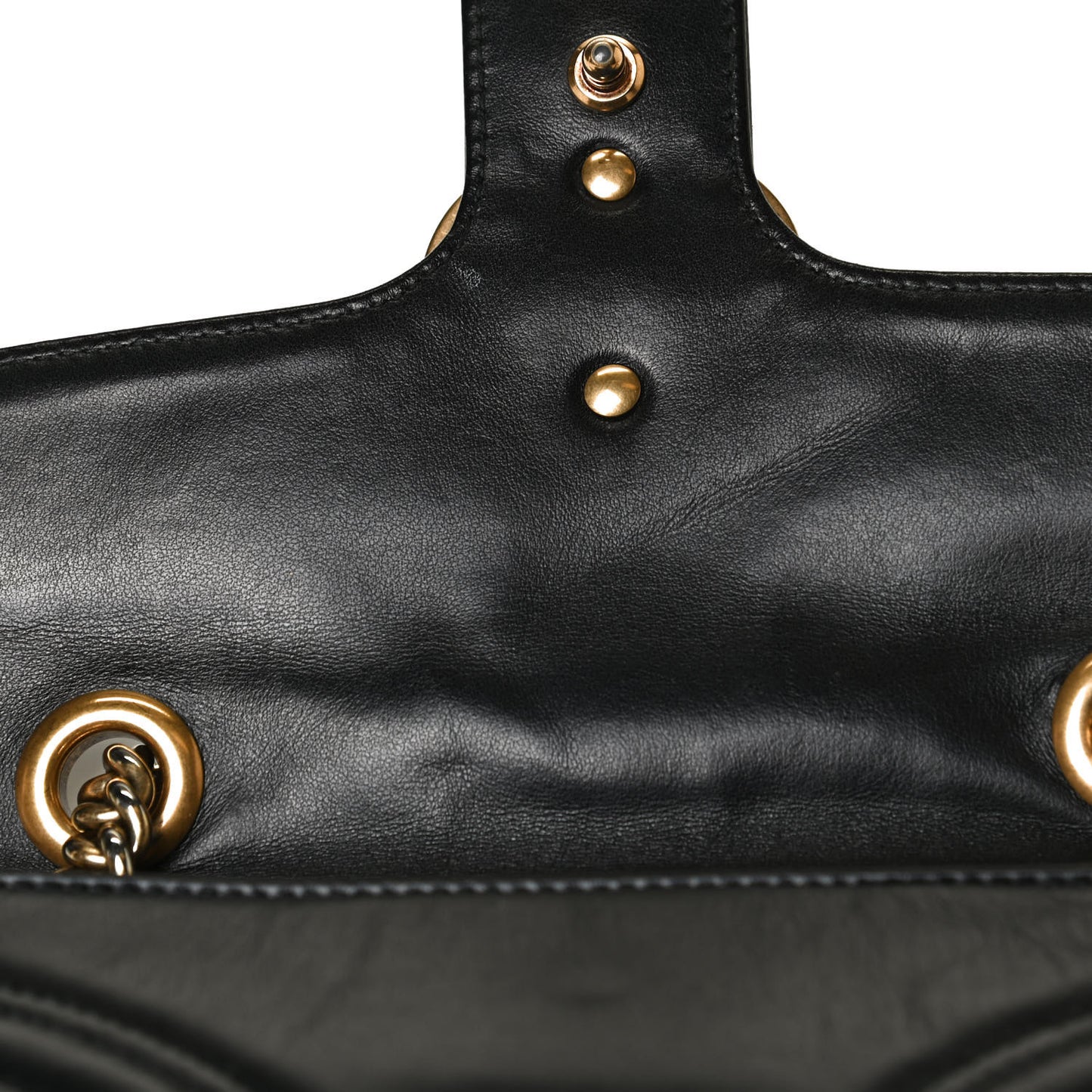 Calfskin Matelasse Mini GG Marmont Shoulder Bag Black