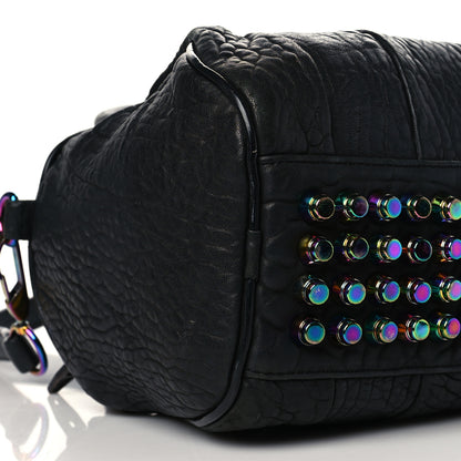 Alexander Wang Pebbled Lambskin Rockie Black Iridescent Hardware 7 of 10