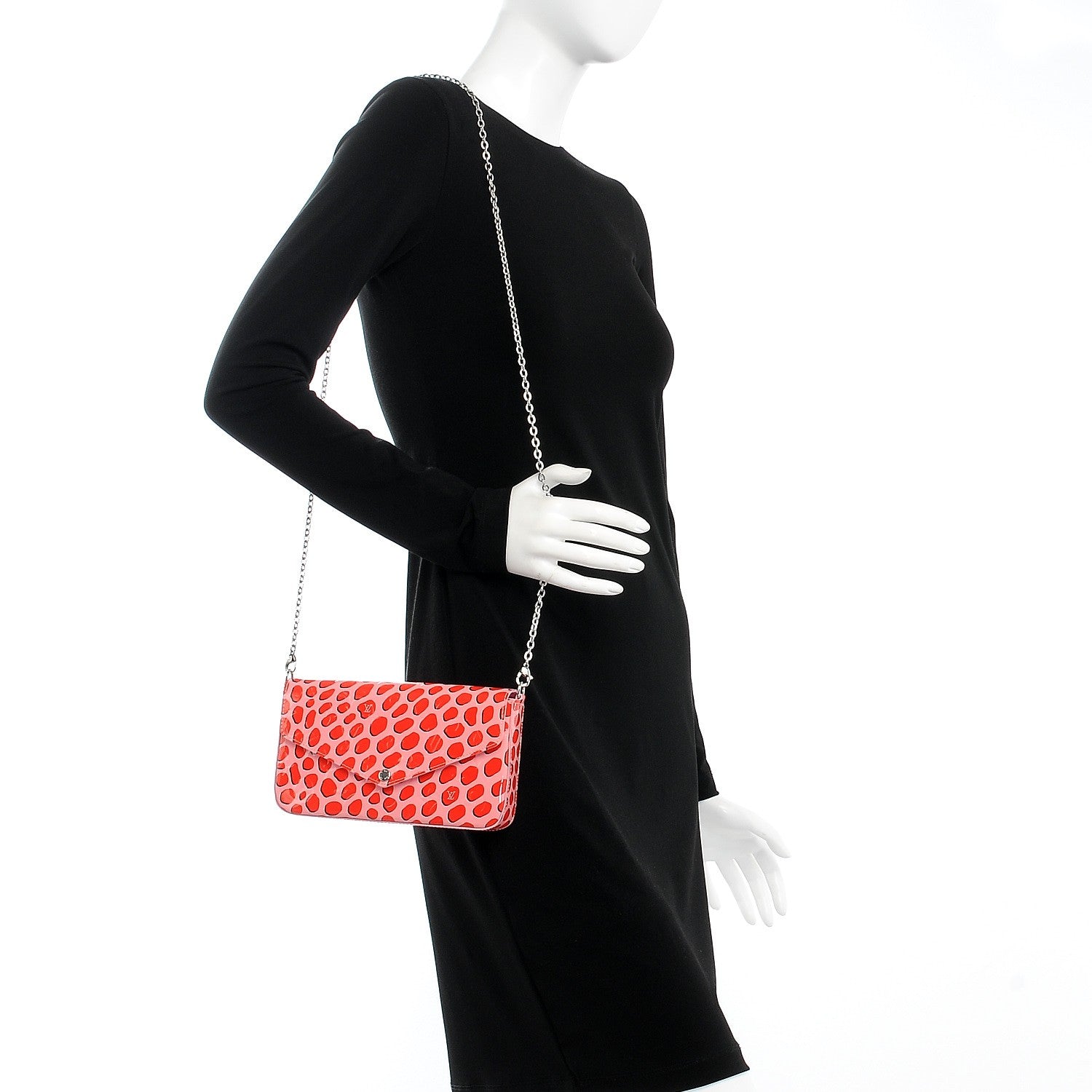Louis Vuitton Vernis Jungle Dots Pochette Felicie Sugar Pink Poppy 2 of 8
