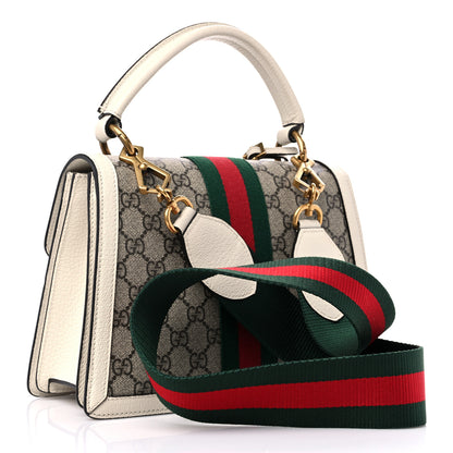 Gucci GG Supreme Monogram Small Queen Margaret Top Handle Bag White 3 of 9