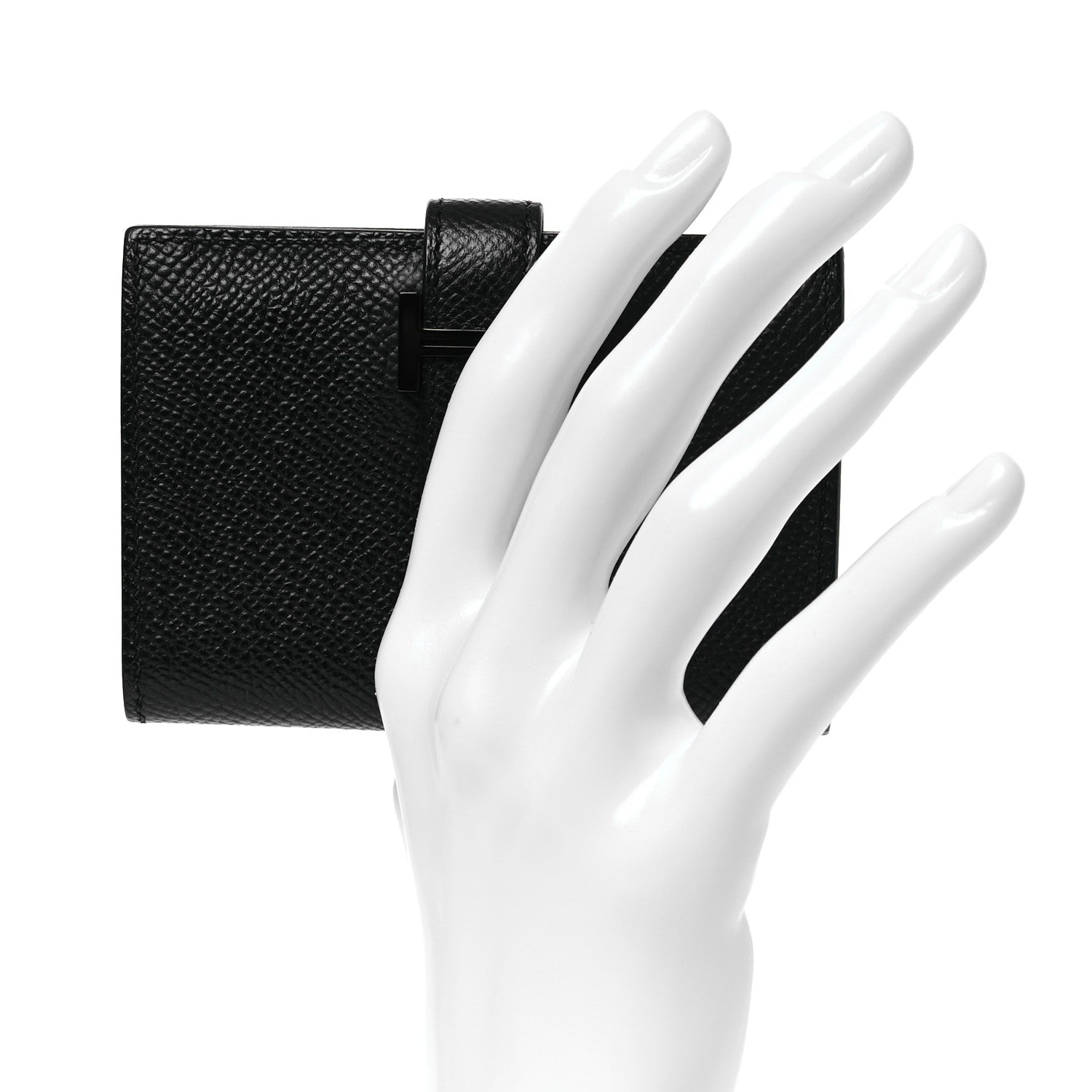 Hermes Epsom Monochrome Bearn Card Holder Wallet Black 2 of 11