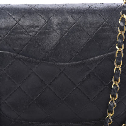 Chanel Lambskin Quilted Medium Double Flap Black 14 of 17