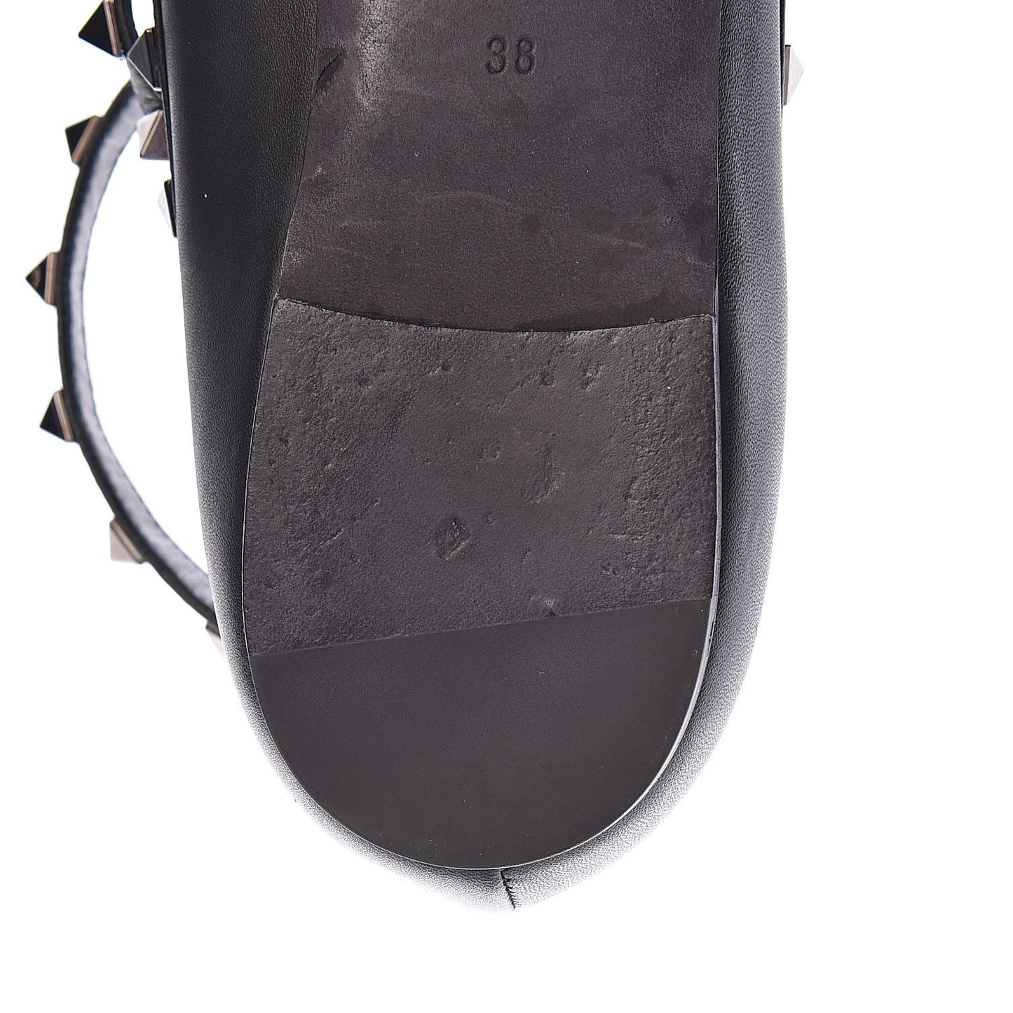 Nappa Rockstud Cage Ballerina Flats 38 Black