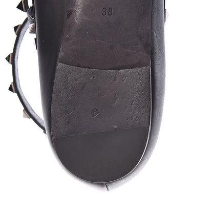 Valentino Garavani Nappa Rockstud Cage Ballerina Flats 38 Black 9 of 12