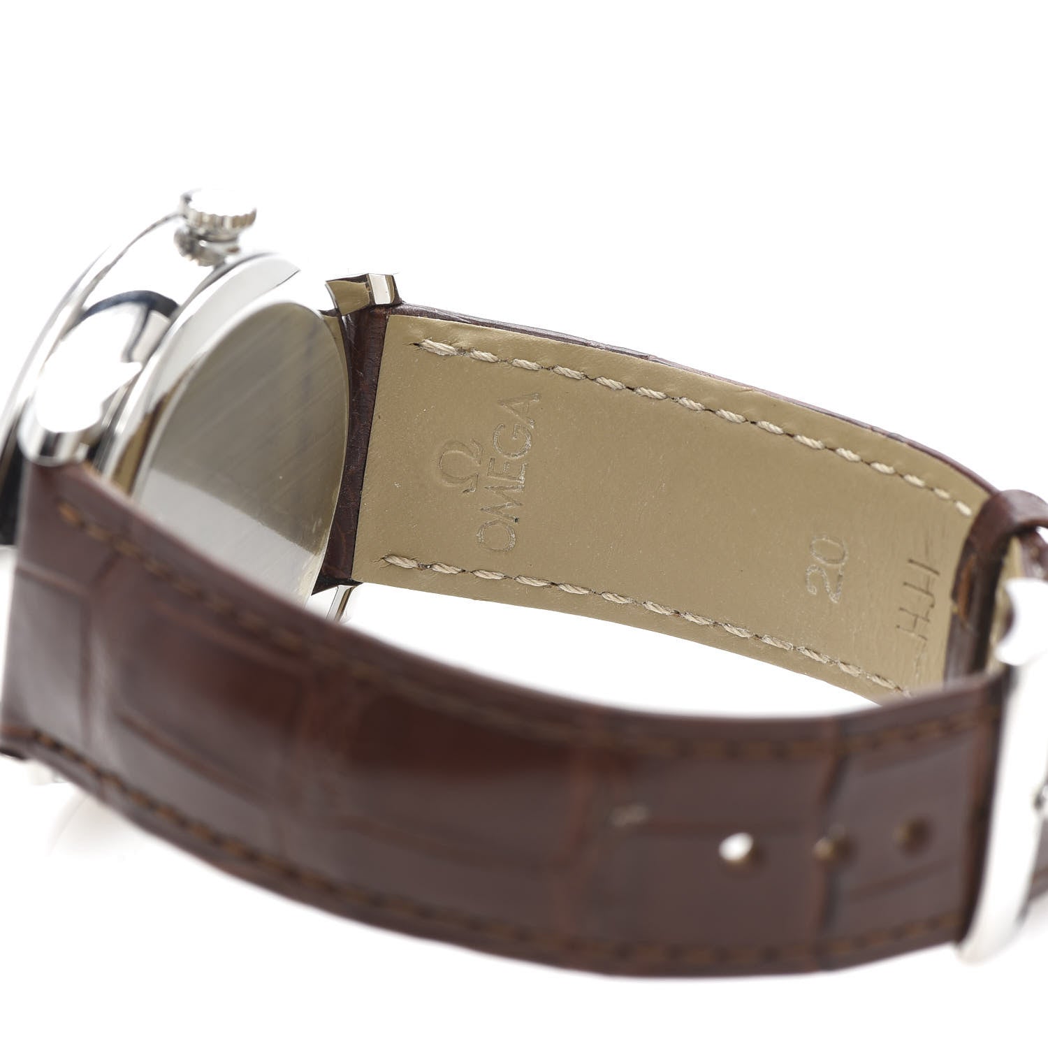 Omega Stainless Steel Alligator 39mm De Ville Prestige Co-Axial Power Reserve Automatic Watch 424.13.40.21.02.001 6 of 8