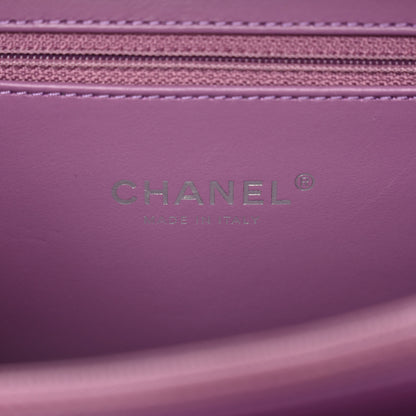 Chanel Lambskin Quilted Medium CC Filigree Vanity Case Purple 6 of 10