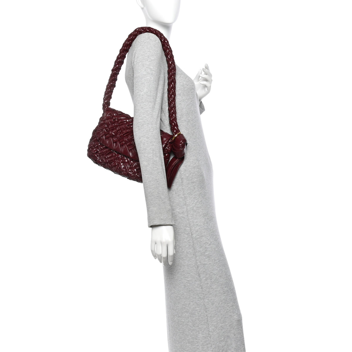Calfskin Foulard Intreccio Kalimero Citta Shoulder Bag Barolo