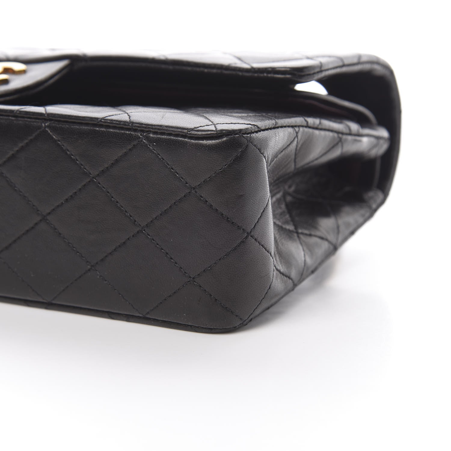 Chanel Lambskin Quilted Medium Double Flap Black 11 of 17