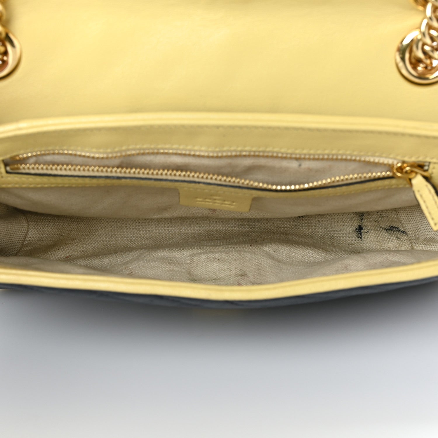 Gucci Azalea Calfskin Matelasse Diagonal Small Torchon GG Marmont Shoulder Bag Blue Agata New Cherry Red Butter 4 of 10