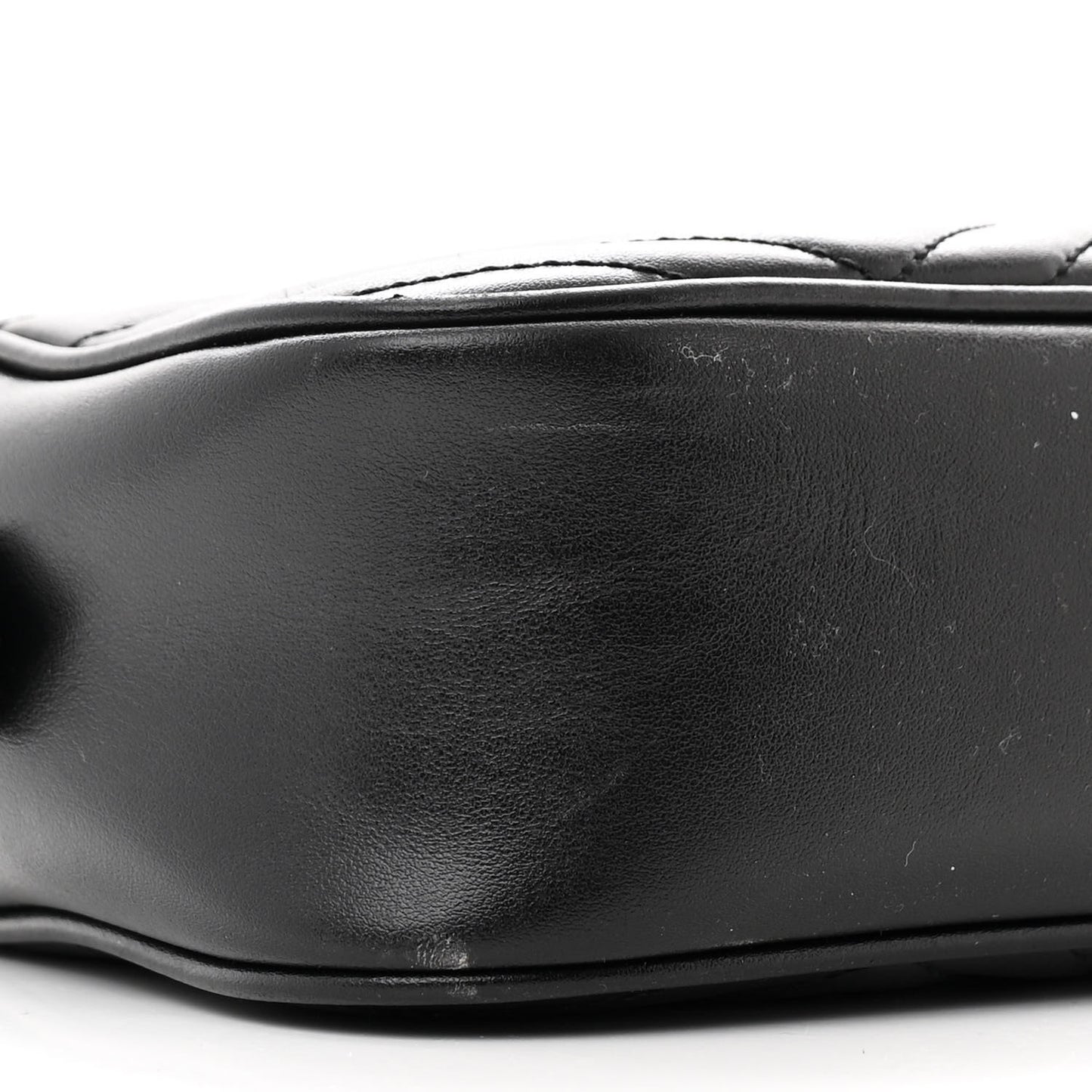 Calfskin Matelasse Small GG Marmont Chain Shoulder Bag Black