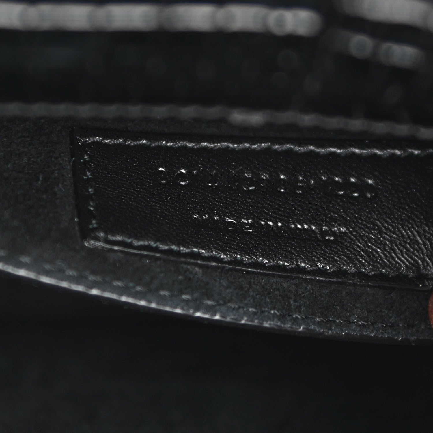 Saint Laurent Calfskin Crocodile Embossed Medium Monochrome Monogram Sunset Black 7 of 8
