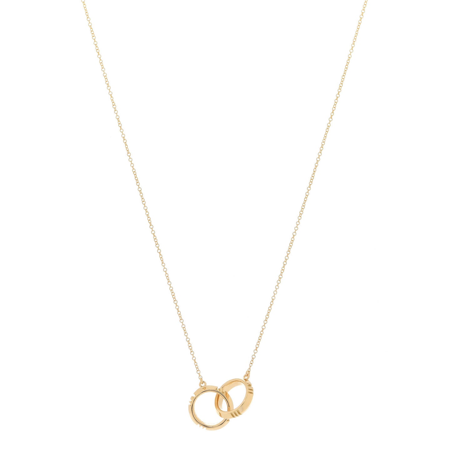 18K Yellow Gold Interlocking Atlas Open Pendant Necklace