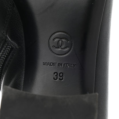 Chanel Mixed Fibers Lambskin Patent Calfskin Convertible High Boot 39 Black 13 of 17