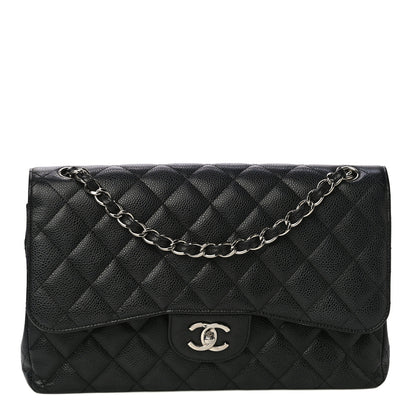 Chanel Caviar Quilted Jumbo Double Flap Black 1 of 13