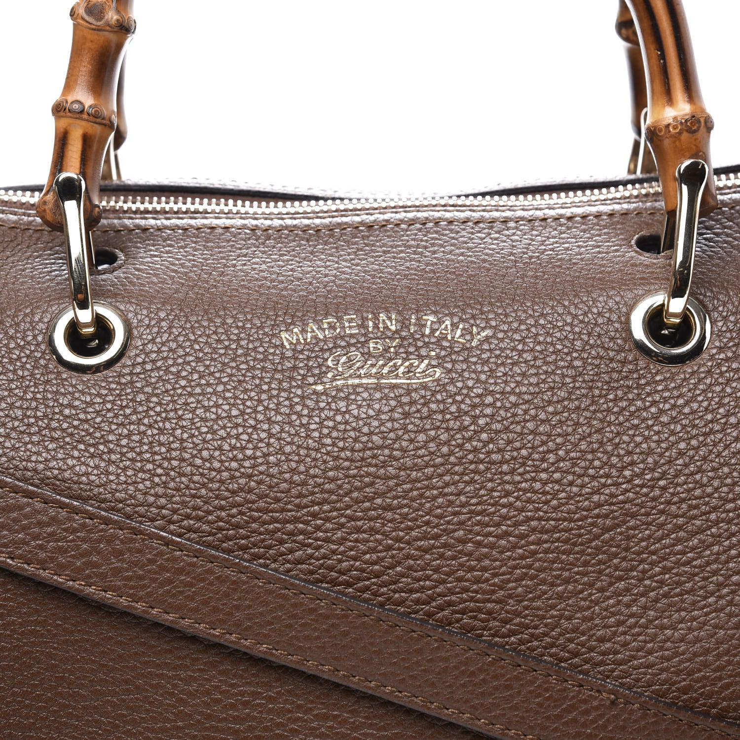 Gucci Calfskin Medium Bamboo Shopper Boston Acero 10 of 10