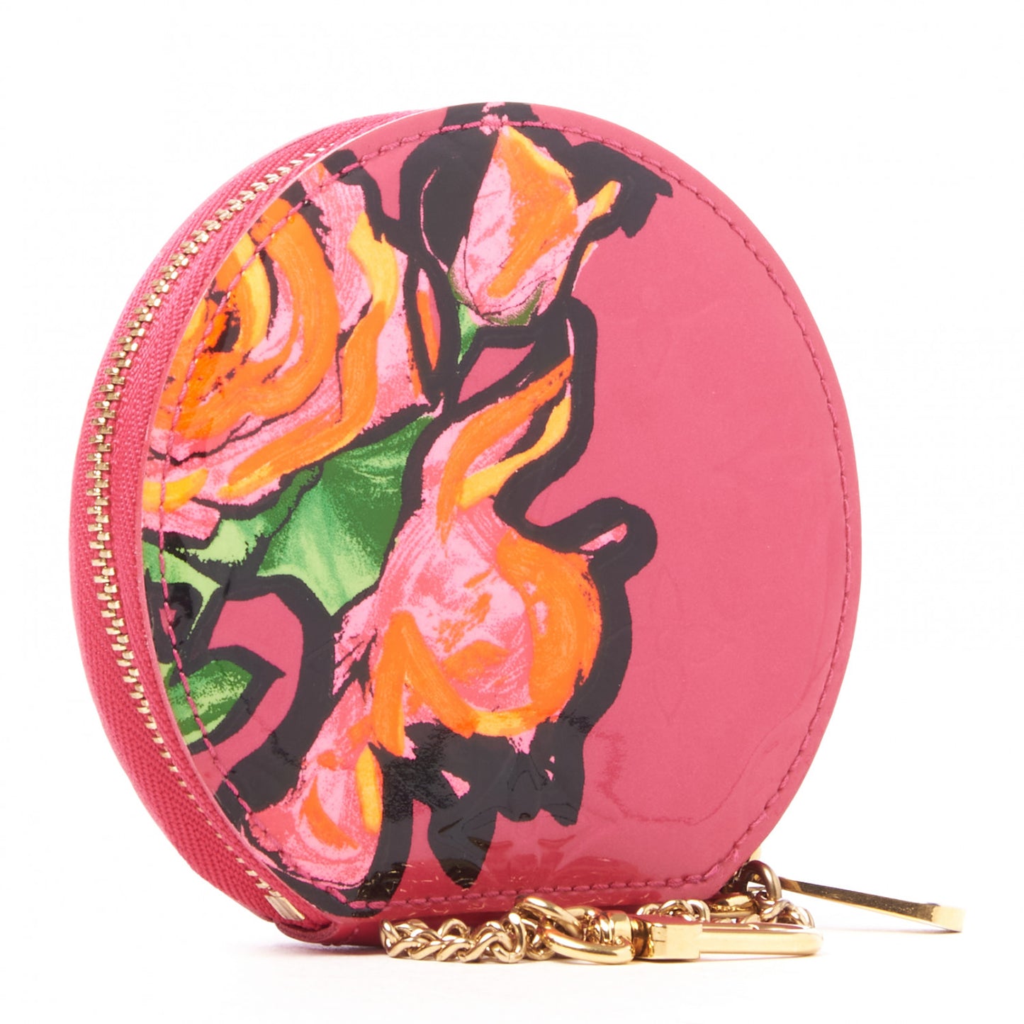 Vernis Roses Chapeau Coin Purse Rose Pop