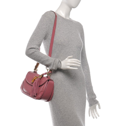 Gucci Patent Medium New Bamboo Top Handle Bag Pink 2 of 9