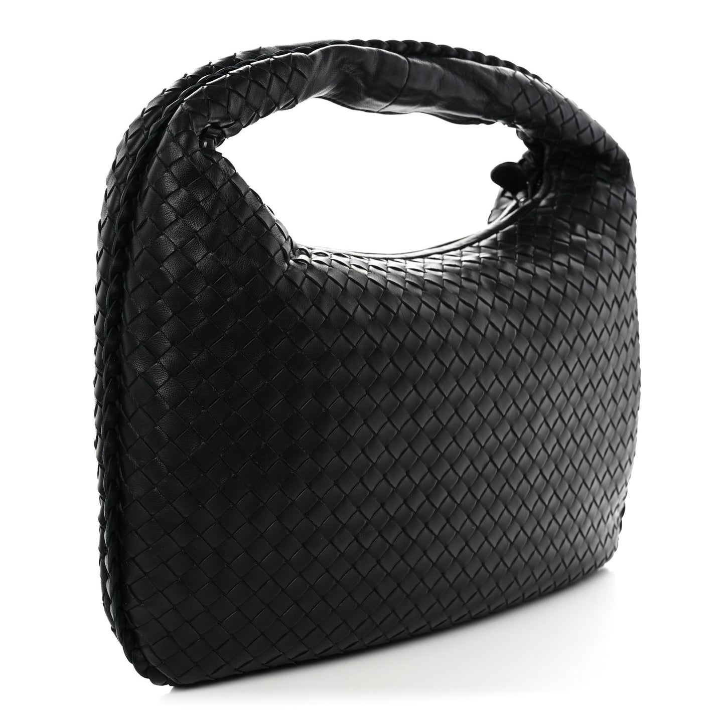 Nappa Intrecciato Medium Veneta Hobo Black