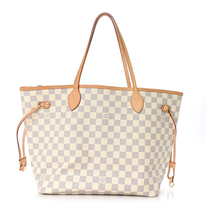 Louis Vuitton Damier Azur Neo Neverfull MM Rose Ballerine 3 of 10