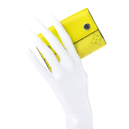 Louis Vuitton Monogram Taiga Discovery Compact Wallet Yellow 2 of 9