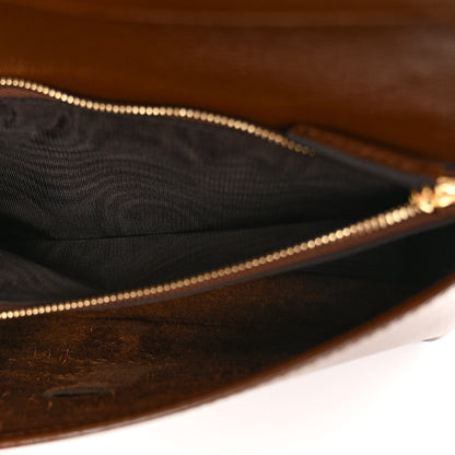 Gucci GG Supreme Monogram Azalea Calfskin Horsebit 1955 Wallet On Chain Beige Ebony Brown Sugar 6 of 11