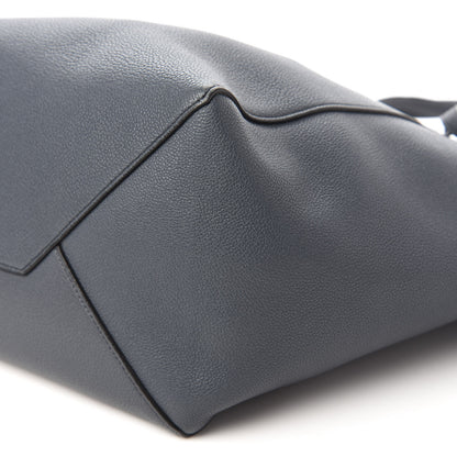 Celine Soft Grained Calfskin Small Belt Cabas Phantom Dark Sea 7 of 9
