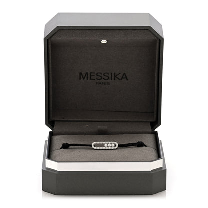 Messika 18K White Gold Diamond Move Pave Cord Bracelet Black 4 of 4